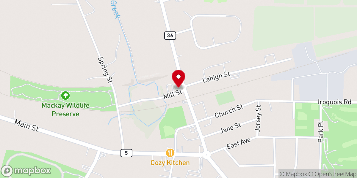 Map showing location of St. Columba-St. Patrick Church