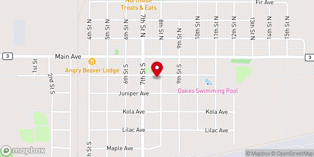 Map showing location of Southeast Baptist Church