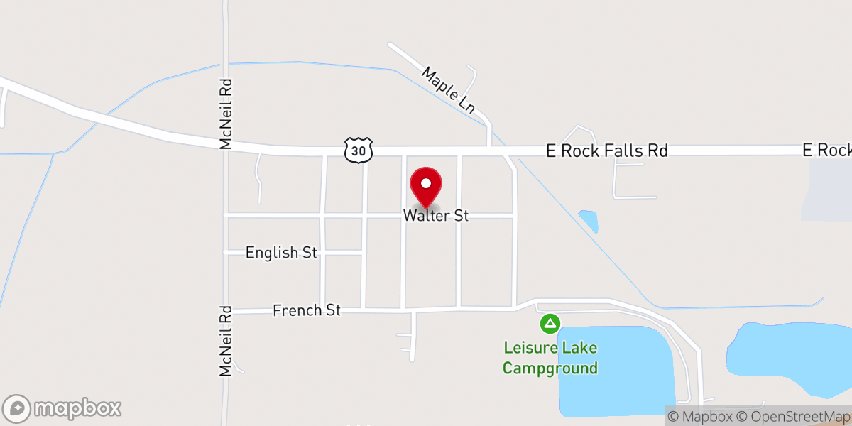 Map showing location of Maranatha Baptist Church