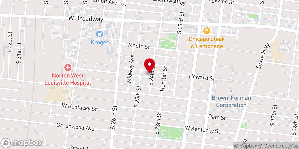 Map showing location of Eastern Star Baptist Church