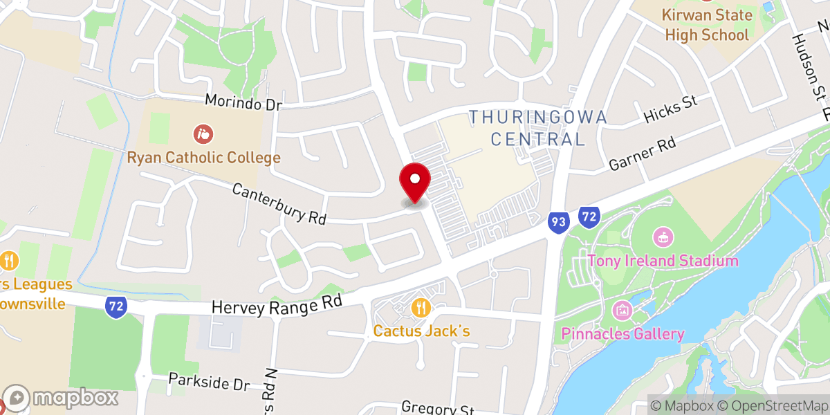 Map showing location of Northreach Baptist Church