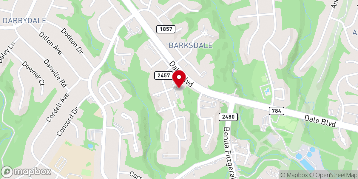 Map showing location of Dale City Baptist Church
