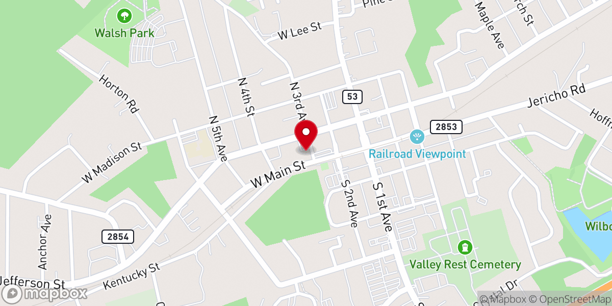 Map showing location of DeHaven Baptist Church