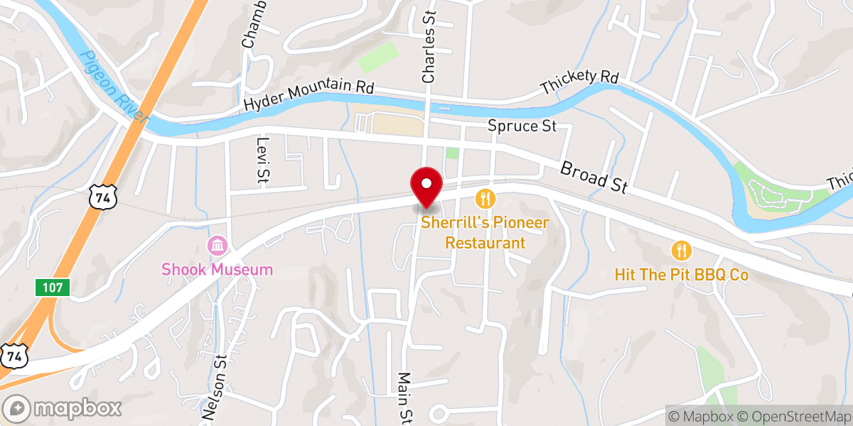Map showing location of Sweet fellowship Baptist church