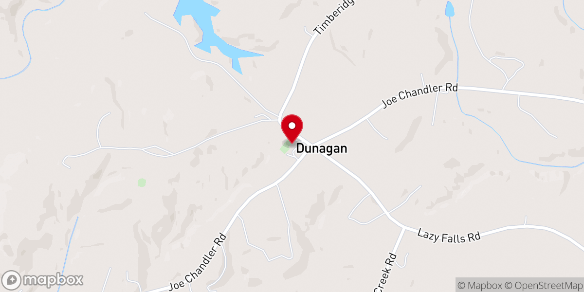 Map showing location of Dunagan Chapel United Methodist Church