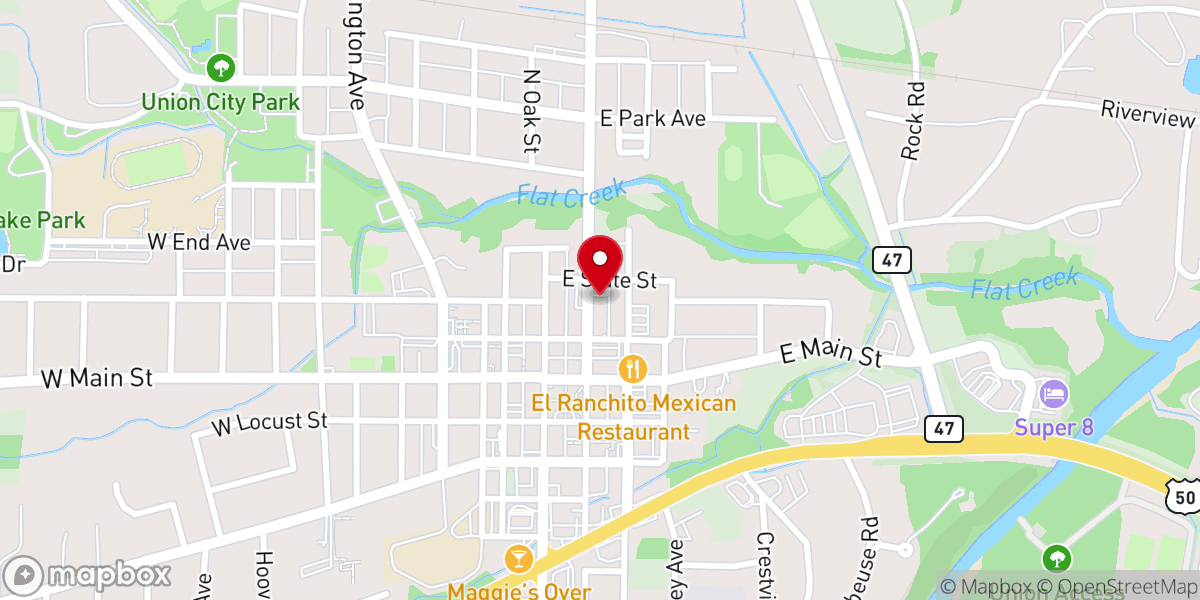 Map showing location of Sisterchicks Flowers & More