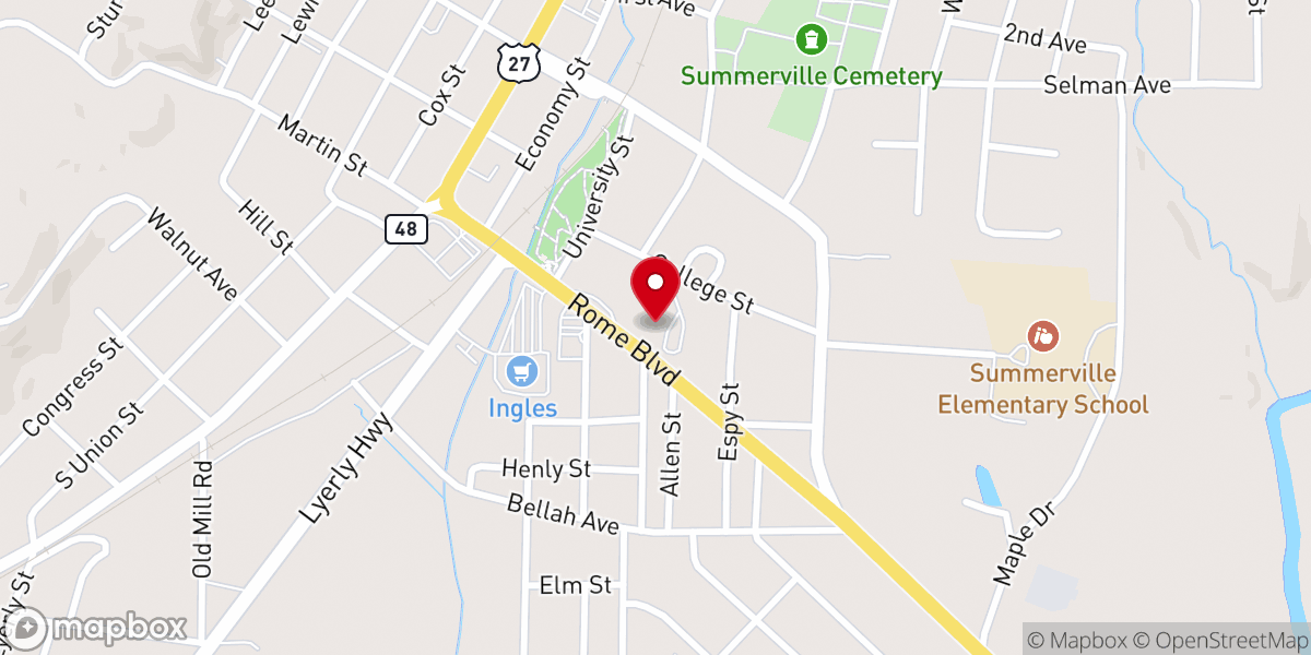 Map showing location of First Presbyterian Church Pca