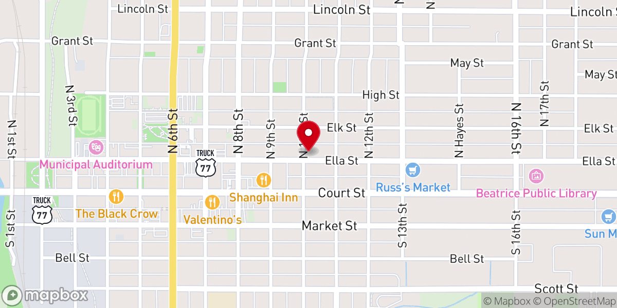 Map showing location of Seventh-Day Adventist Church