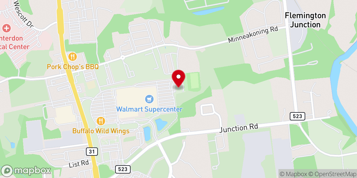 Map showing location of Flemington Area Food Pantry