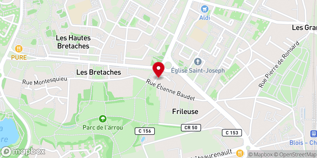 Map showing location of Sœurs Franciscaines