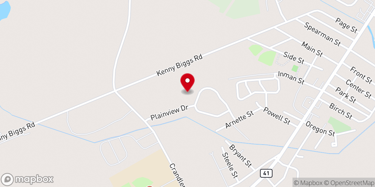Map showing location of Bright Hope Church