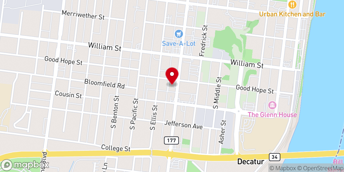 Map showing location of The Salvation Army Cape Girardeau