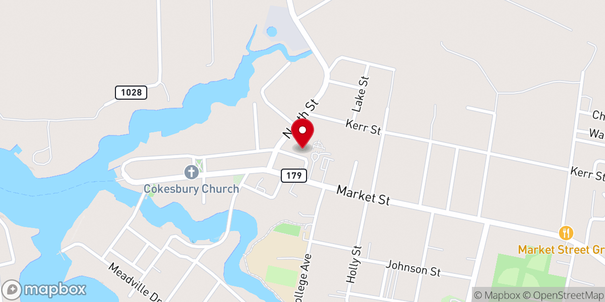 Map showing location of Church