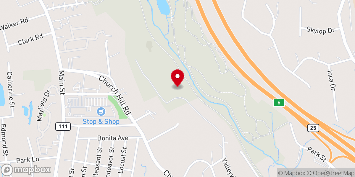 Map showing location of Church of Christ-trumbull