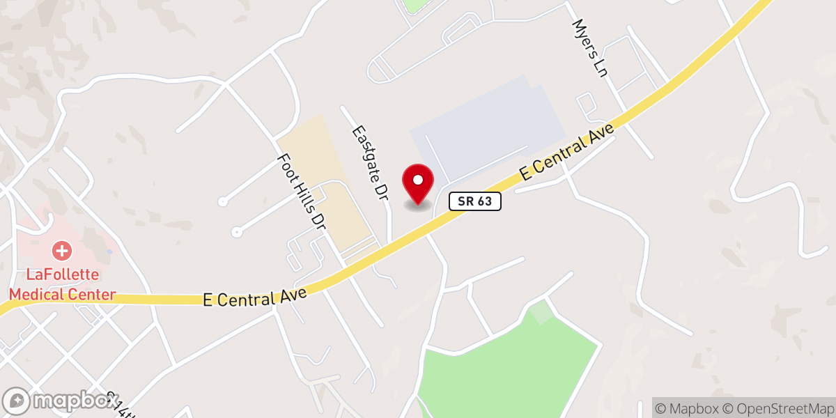 Map showing location of Mercy Church of GOD