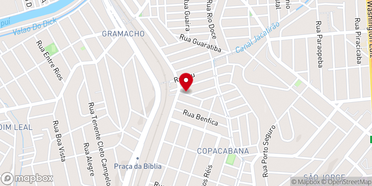 Map showing location of C.E Chama De fogo