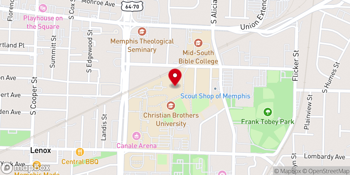 Map showing location of De LaSalle Chapel