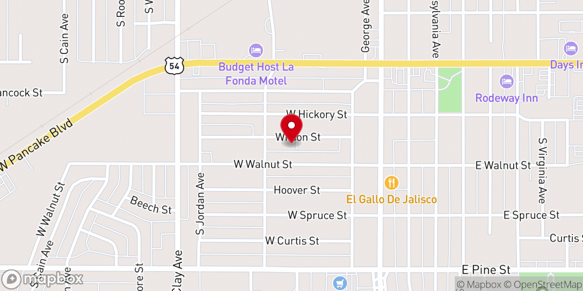 Map showing location of Apostolic Faith Church