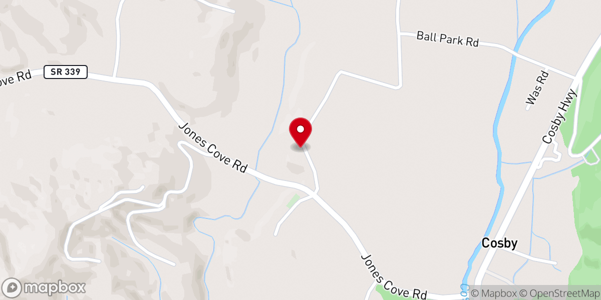 Map showing location of Holder Grove Church