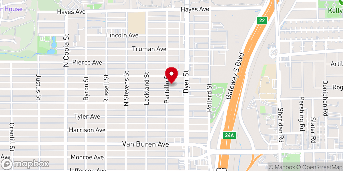Map showing location of Cole Church