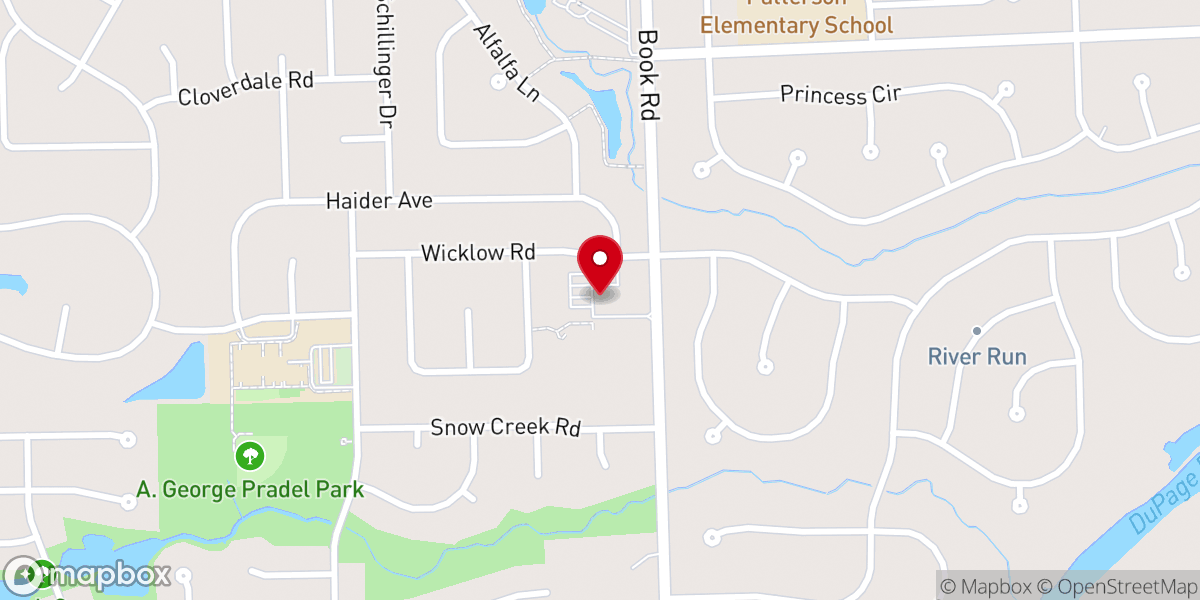 Map showing location of Pillar of Faith Baptist Church