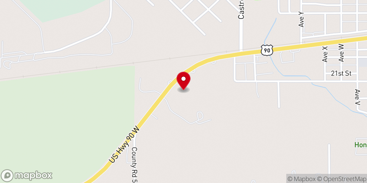 Map showing location of Victory Baptist Church