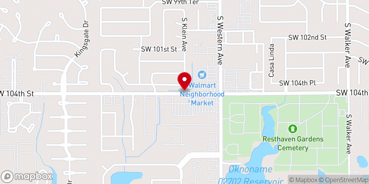 Map showing location of Graceway Baptist Church