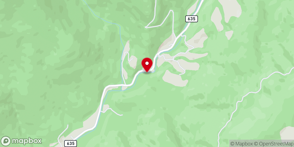 Map showing location of Shady Glenn Church