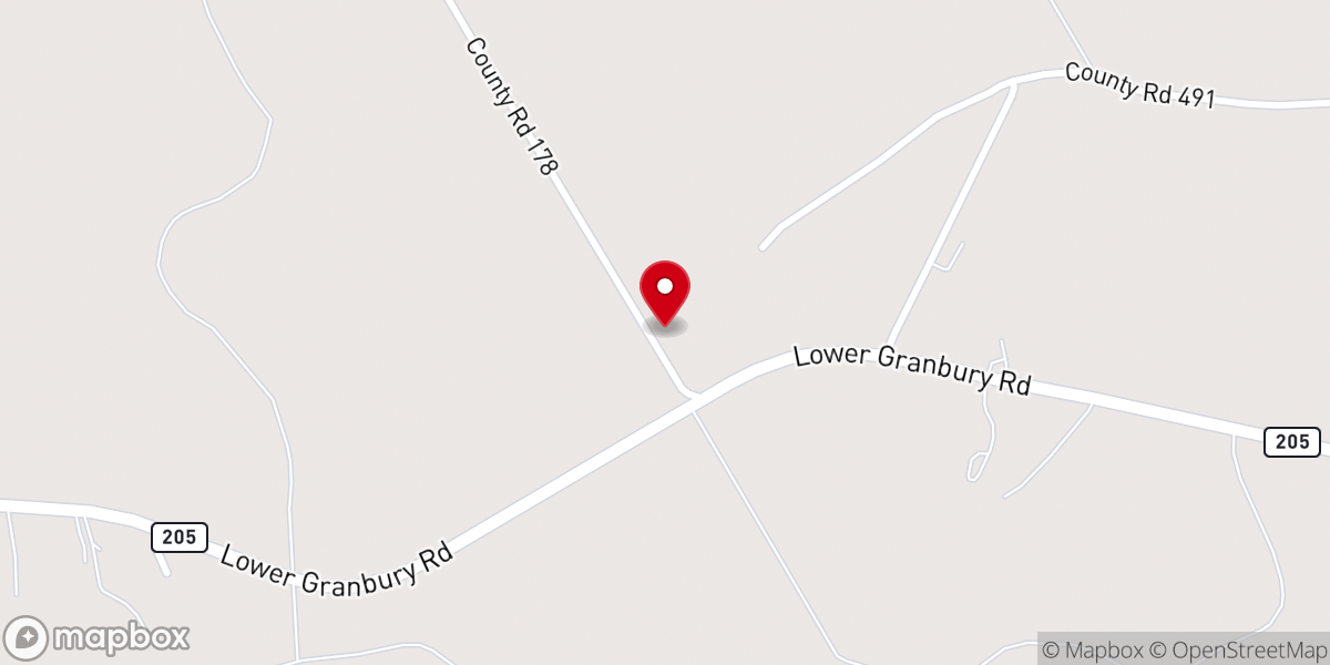 Map showing location of Rocky Point Baptist Church