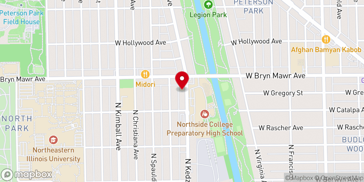 Map showing location of Christ Center of Hope church
