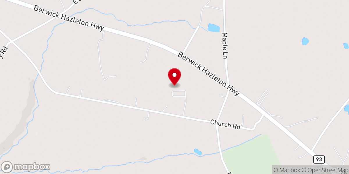 Map showing location of Cornerstone Bible Church