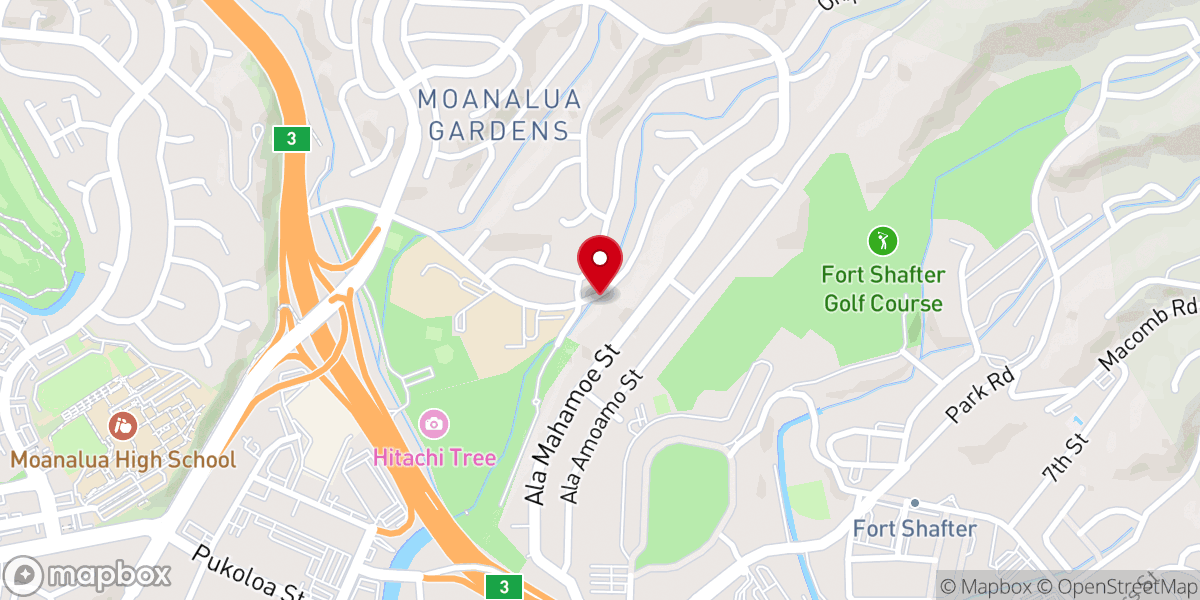 Map showing location of Moanalua Gardens Missionary Church