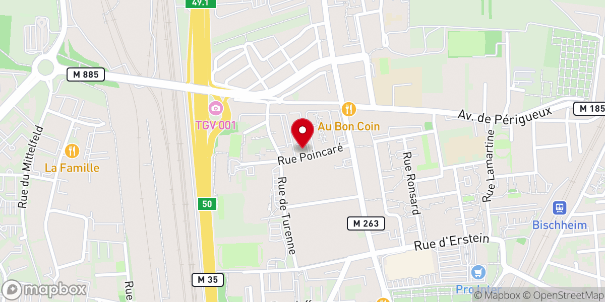 Map showing location of Assemblée Jardin De Gethsemane Strasbourg