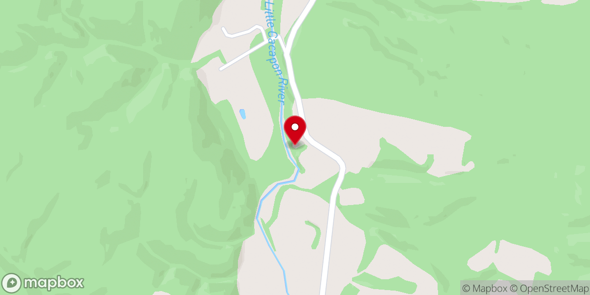 Map showing location of Little Capon Baptist Church