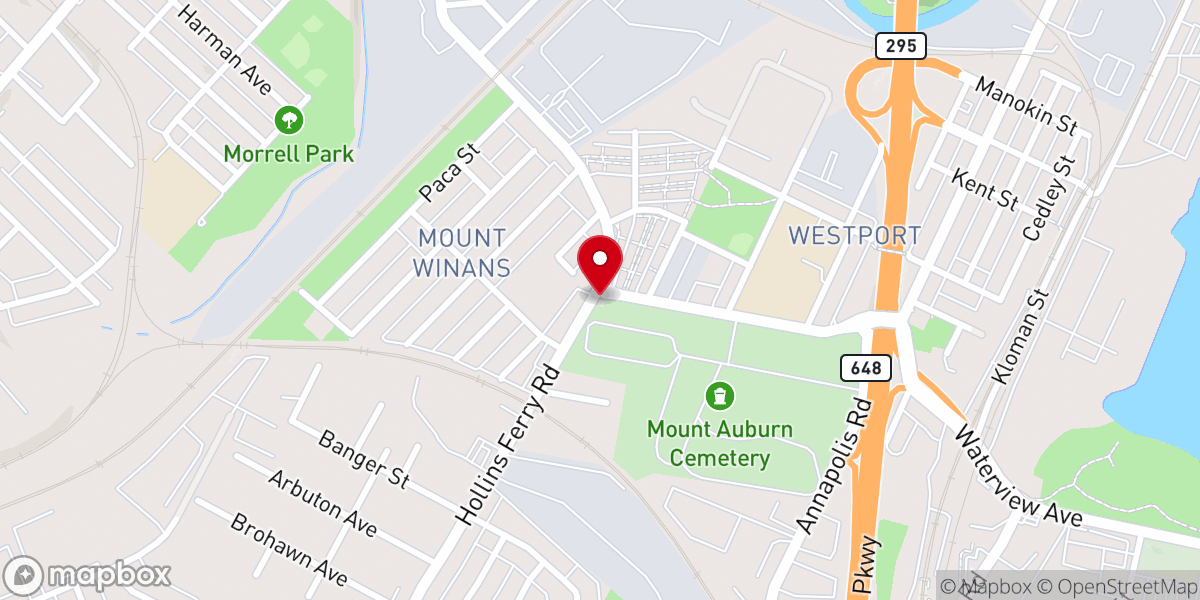 Map showing location of Mount Winans United Methodist Church