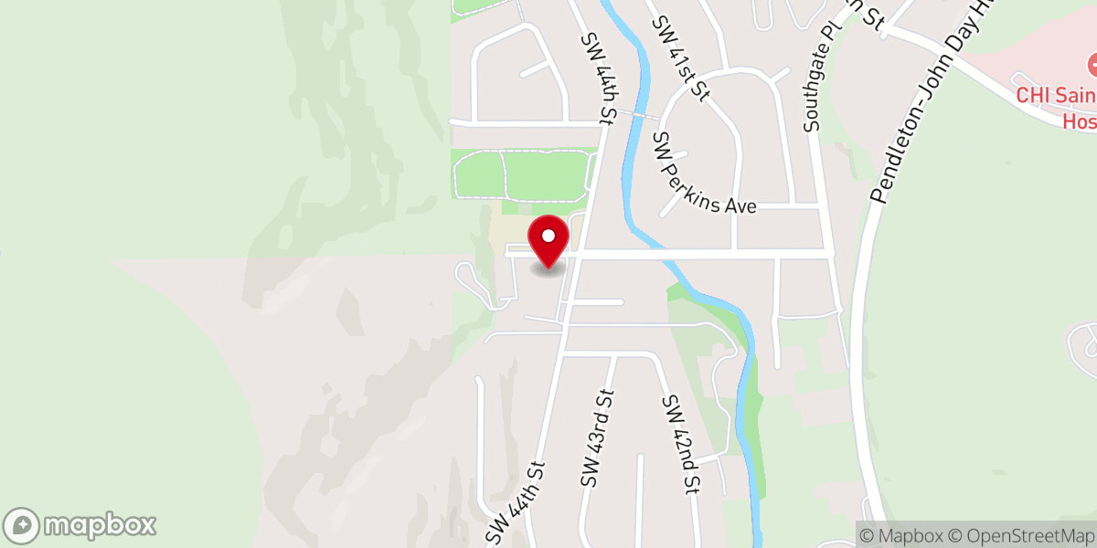 Map showing location of Creekside Church