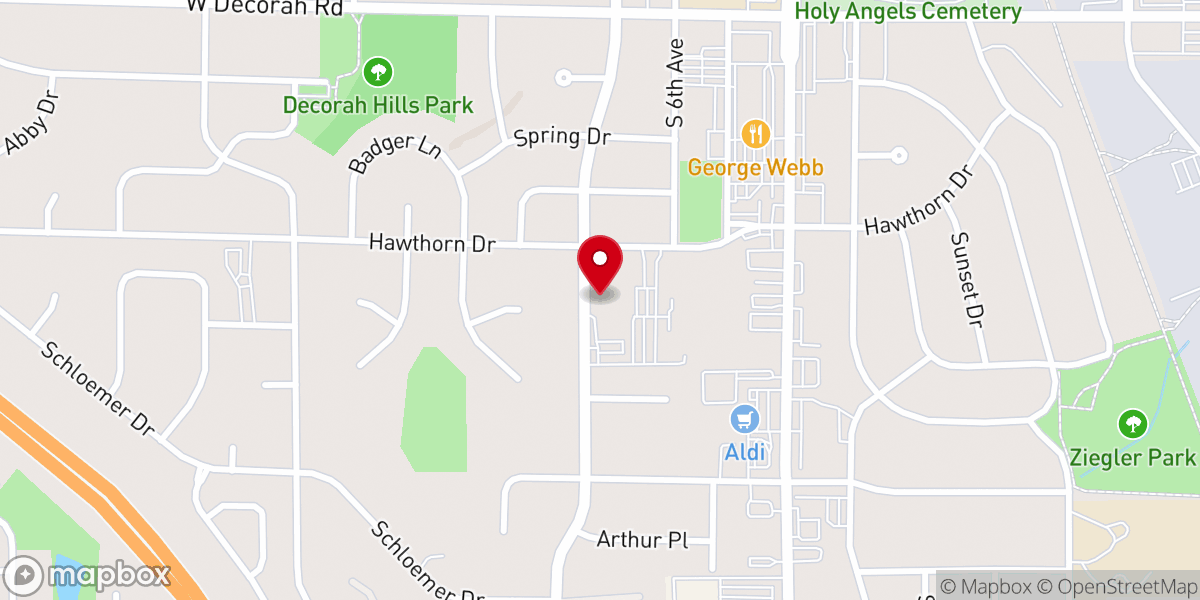 Map showing location of Saint Frances Cabrini Catholic Church