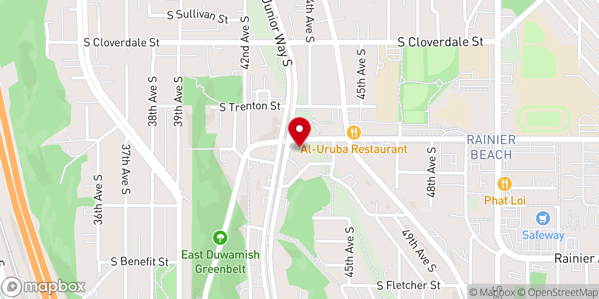 Map showing location of Paradise Baptist Church