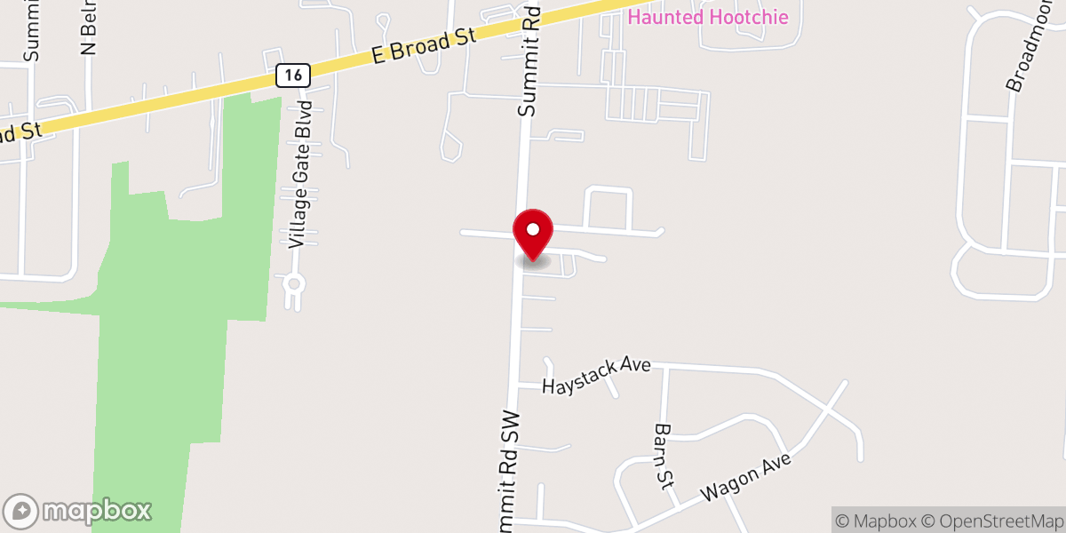 Map showing location of Summit Baptist Church