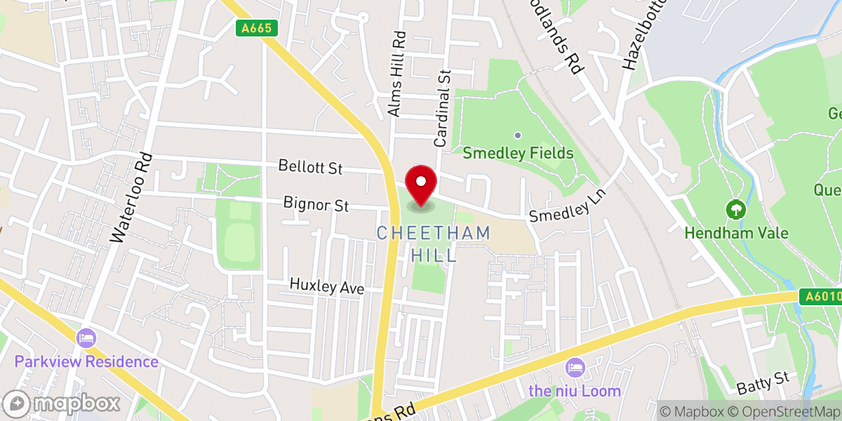 Map showing location of St Luke's Church, Cheetham