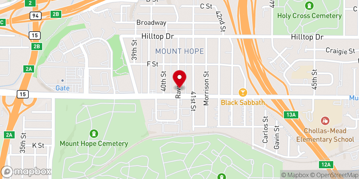 Map showing location of Assemblies of the First Born Church