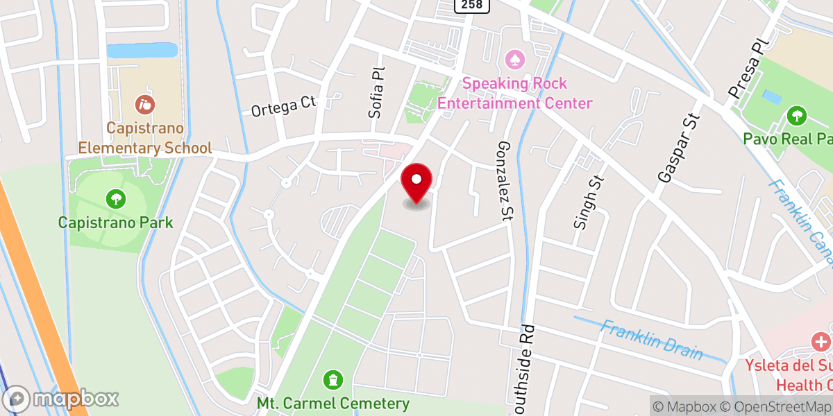 Map showing location of Our Lady of Mount Carmel Church