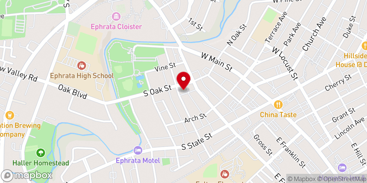 Map showing location of Cornerstone Mennonite Church