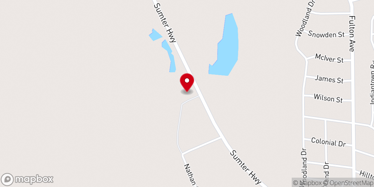Map showing location of Kingstree Presbyterian Church