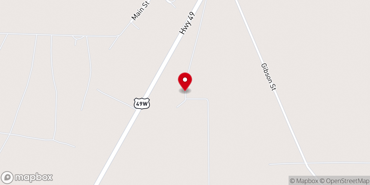 Map showing location of New Bethel Church