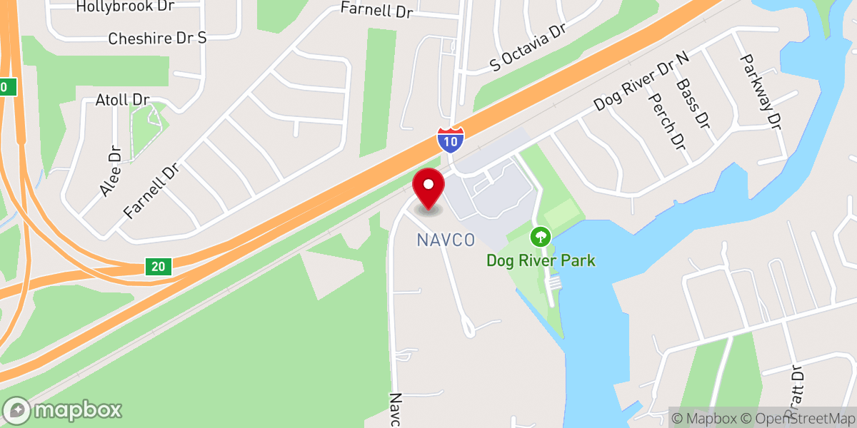 Map showing location of Navco Baptist Church