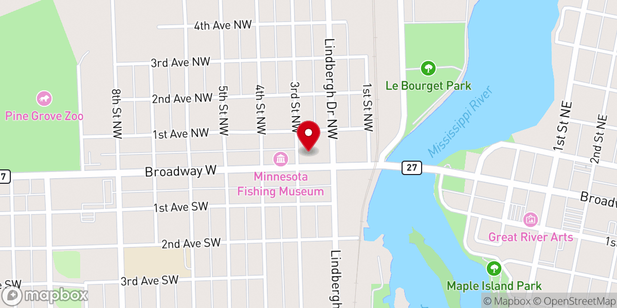 Map showing location of Our Lady of Lourdes Catholic Church