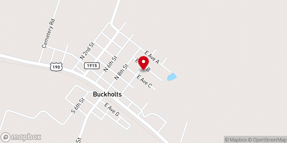 Map showing location of Hope Lutheran Church