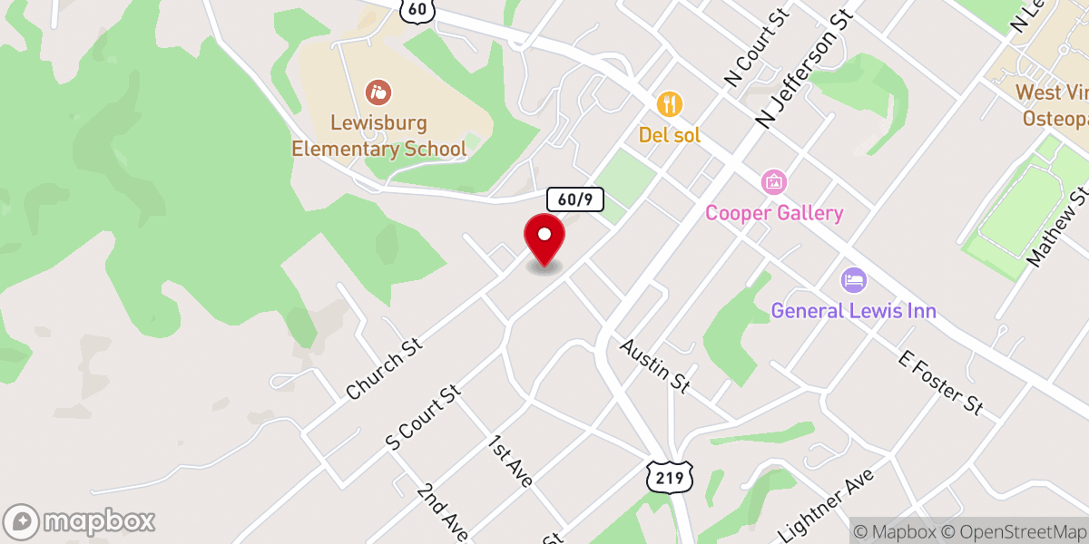 Map showing location of St. James Episcopal Church