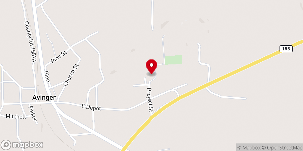 Map showing location of Mt Moriah Baptist Church